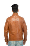 Tan leather jacket men