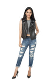 Leather Moto Vest