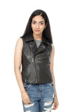 Leather moto vest