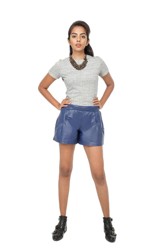 Leather shorts