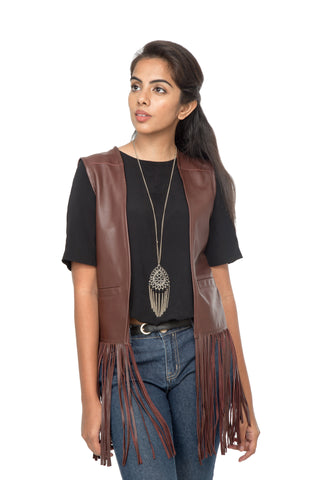 Marsala coloured vest