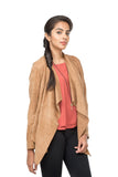 Suede shrug
