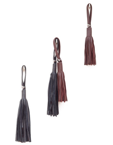 Leather fringe tassels