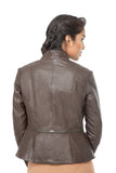 Zipper details Nappa leather jacket