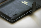 Leather Travel Wallet - Textured Black