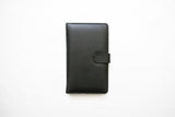Leather Travel Wallet - Textured Black