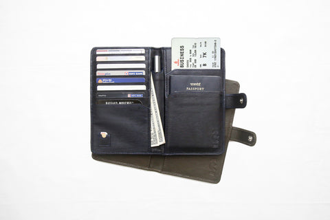 Travel wallet leather