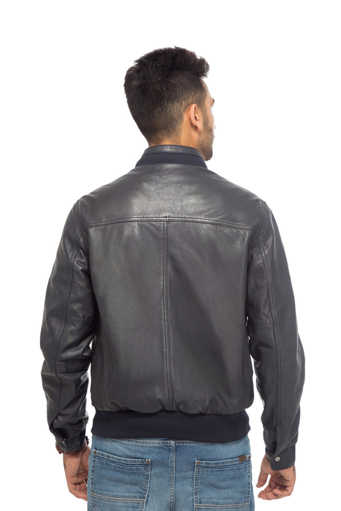 Kevlar Navy Leather Jacket Indie Culture