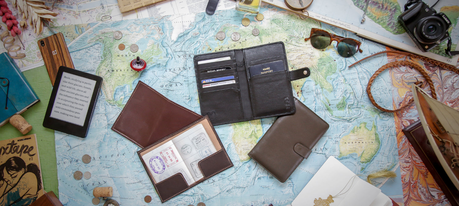 Travel wallets Passport Cases Flatlay